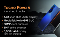 配备联发科HelioG99的TecnoPova4手机推出