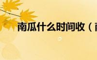 南瓜什么时间收（南瓜收获最佳时间）