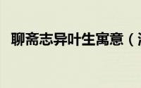 聊斋志异叶生寓意（海公子聊斋志异寓意）