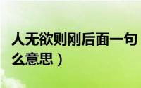 人无欲则刚后面一句（人无所欲无欲则刚是什么意思）