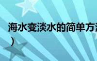 海水变淡水的简单方法（海水能过滤成淡水吗）