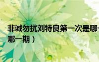 非诚勿扰刘特良第一次是哪一期（非诚勿扰刘特良第二次是哪一期）