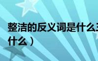 整洁的反义词是什么三年级（整洁的反义词是什么）