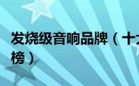 发烧级音响品牌（十大入门级发烧级音响排行榜）