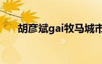 胡彦斌gai牧马城市（gai是谁的粉丝）