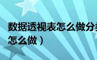 数据透视表怎么做分类汇总（生活用品小发明怎么做）
