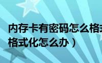 内存卡有密码怎么格式化（内存卡被加密无法格式化怎么办）