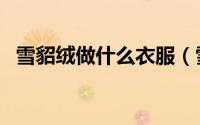 雪貂绒做什么衣服（雪貂绒毛线编织教程）