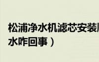松浦净水机滤芯安装顺序图（松浦净水机不出水咋回事）