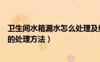 卫生间水箱漏水怎么处理及维修方法（箭牌蹲便器水箱漏水的处理方法）