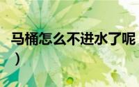马桶怎么不进水了呢（立式马桶不进水怎么办）
