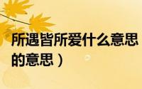 所遇皆所爱什么意思（所遇皆所爱所得皆所愿的意思）