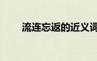 流连忘返的近义词（陶醉的近义词）