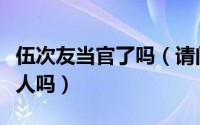 伍次友当官了吗（请问：历史上确有伍次友其人吗）
