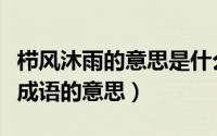 栉风沐雨的意思是什么意思啊（栉风沐雨这个成语的意思）