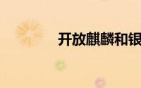 开放麒麟和银河麒麟的区别