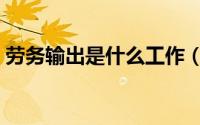 劳务输出是什么工作（劳务输出是什么意思）