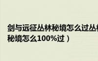 剑与远征丛林秘境怎么过丛林秘境通关攻略（剑与远征丛林秘境怎么100%过）