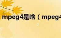 mpeg4是啥（mpeg4是什么格式的后缀名）