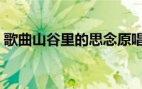 歌曲山谷里的思念原唱（一辈子的思念原唱）