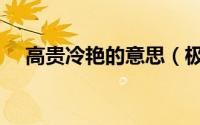 高贵冷艳的意思（极度冷艳高贵的词语）
