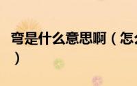 弯是什么意思啊（怎么跟人解释弯是什么意思）