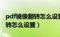 pdf镜像翻转怎么设置（笔记本摄像头镜像翻转怎么设置）