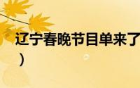 辽宁春晚节目单来了（2019辽宁春晚节目单）