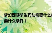 梦幻西游杀生死劫需要什么样的宝宝（梦幻西游杀生死劫需要什么条件）