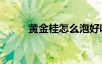 黄金桂怎么泡好喝（黄金桂做法）