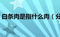 白条肉是指什么肉（分割肉和白条肉的区别）