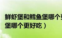 鲜虾堡和鳕鱼堡哪个更好吃点（鲜虾堡和鳕鱼堡哪个更好吃）