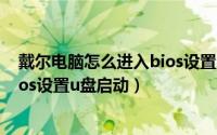 戴尔电脑怎么进入bios设置usb启动（戴尔电脑怎么进入bios设置u盘启动）