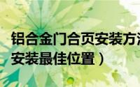 铝合金门合页安装方法和视频（铝合金门合页安装最佳位置）