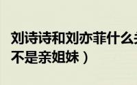 刘诗诗和刘亦菲什么关系（刘诗诗和刘亦菲是不是亲姐妹）