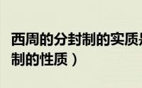 西周的分封制的实质是什么（中国西周的分封制的性质）