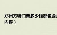 郑州方特门票多少钱都包含多少内容（方特星球达人秀什么内容）