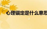 心理锚定是什么意思（锚定是什么意思）