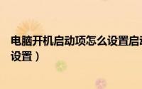 电脑开机启动项怎么设置启动项选项（电脑开机启动项怎么设置）