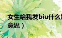 女生给我发biu什么意思（女生说bia是什么意思）