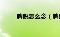 脾睨怎么念（脾睨天下什么意思）