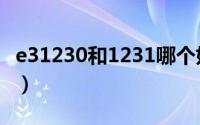 e31230和1231哪个好（e31230和1240区别）