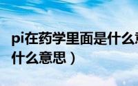 pi在药学里面是什么意思啊（pi在药学里面是什么意思）