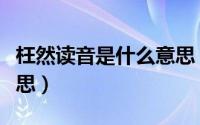 枉然读音是什么意思（枉然这个词语是什么意思）