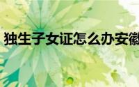 独生子女证怎么办安徽（独生子女证怎么办）