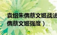 袁绍朱儁蔡文姬战法搭配（战略版sp袁绍朱儁蔡文姬强度）