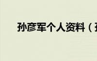 孙彦军个人资料（孙彦军刘备扮演者）