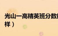 光山一高精英班分数线（光山一高精英班怎么样）