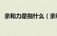 亲和力是指什么（亲和力到底是什么意思）
