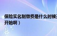 保险实名制缴费是什么时候开始的（火车实名制从什么时候开始啊）